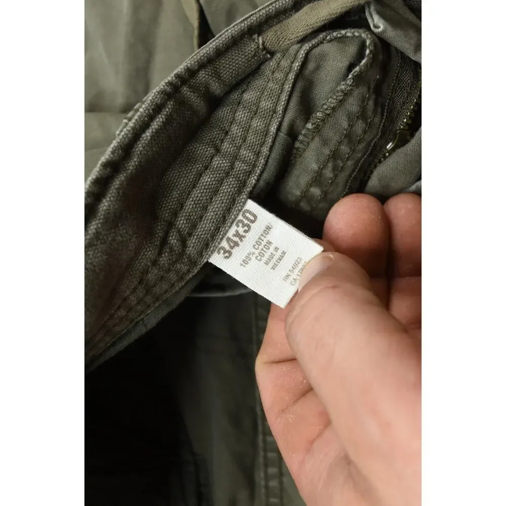 Vintage Old Navy Surplus Company Cargo Pants Mens 34x30 (36x28.5) Green Military